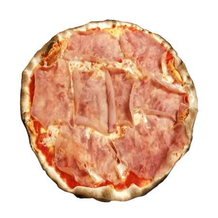 Pizza con prosciutto cotto