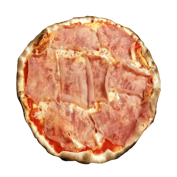 Pizza con prosciutto cotto