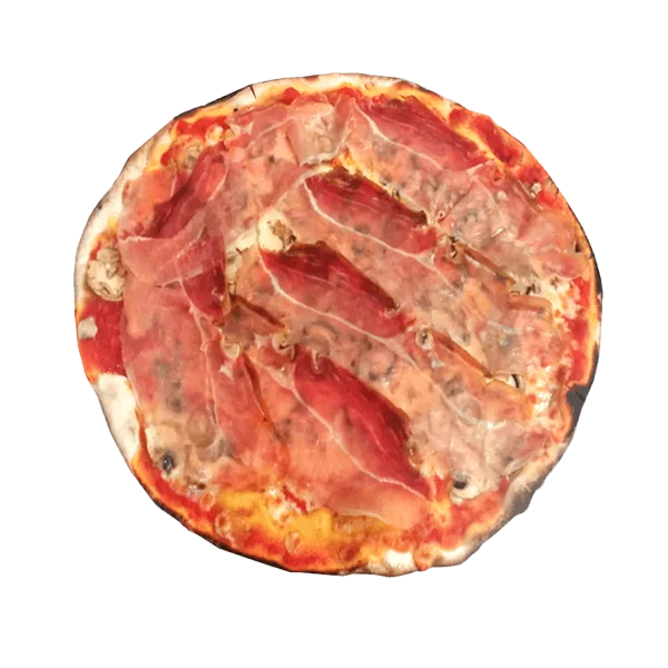Pizza funghi e crudo