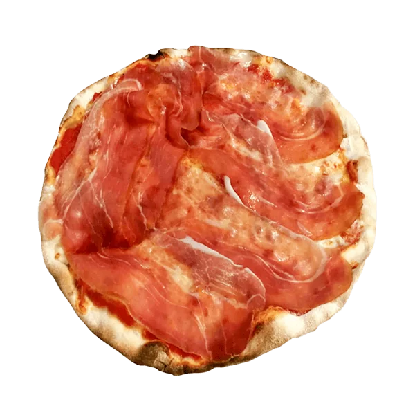 Pizza con prosciutto cruso