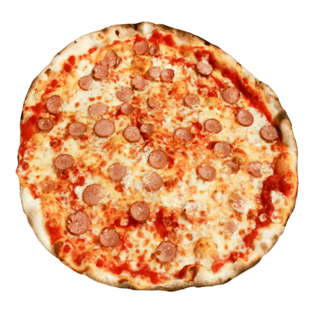 Pizza con wurstell